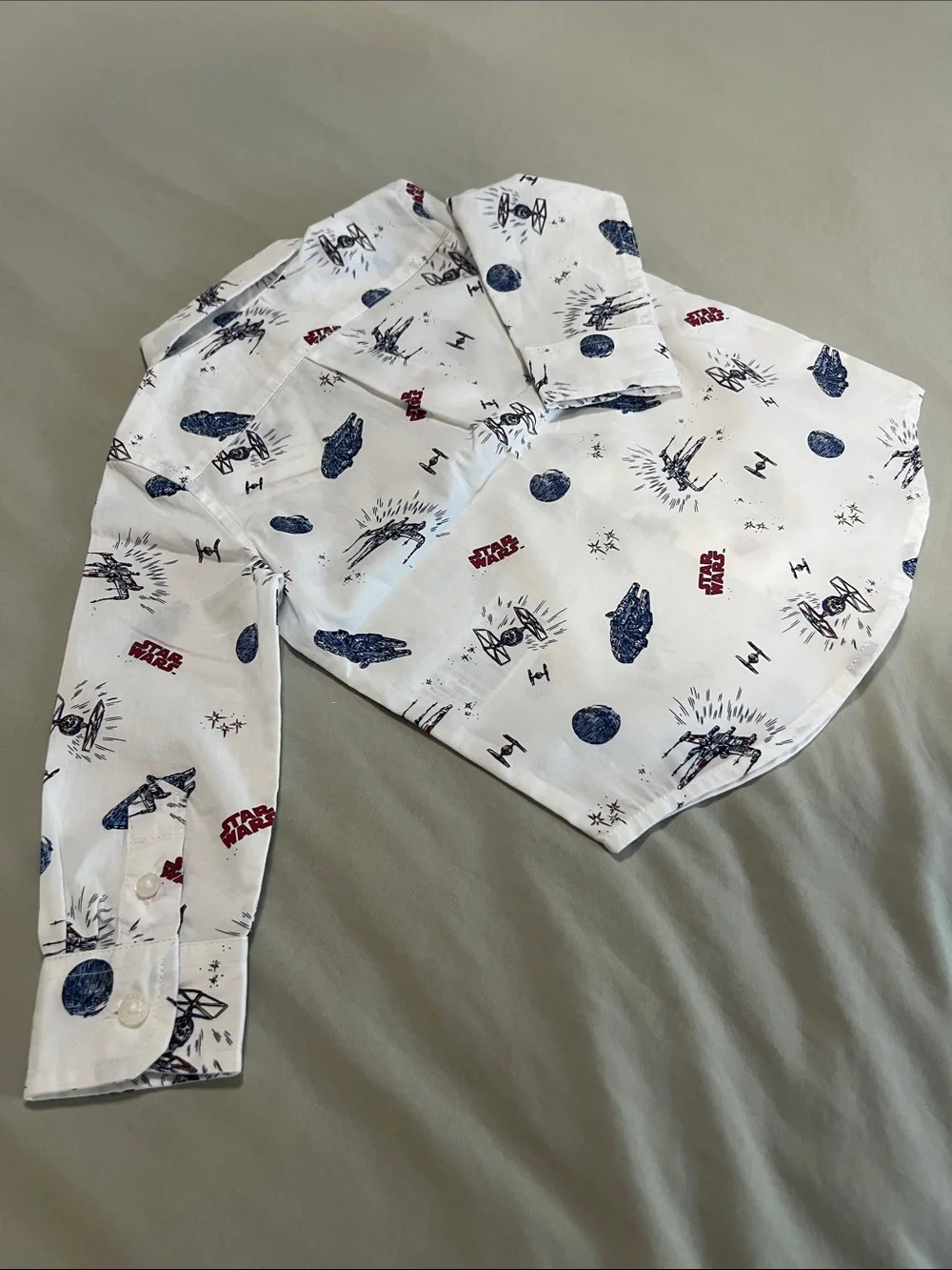 Janie and Jack x Star Wars Print Button-Up Icon Shirt - NWT - Size 12-18 Months